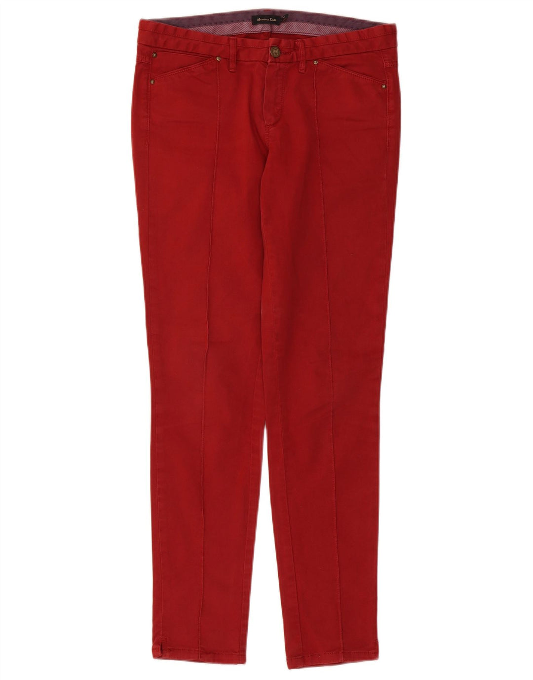 Jeans slim da donna Massimo Dutti EU 38 Small W28 L30 Rosso