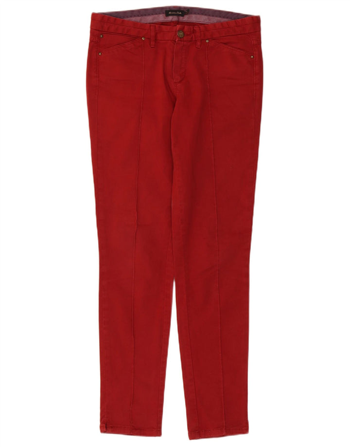 Jeans slim da donna Massimo Dutti EU 38 Small W28 L30 Rosso