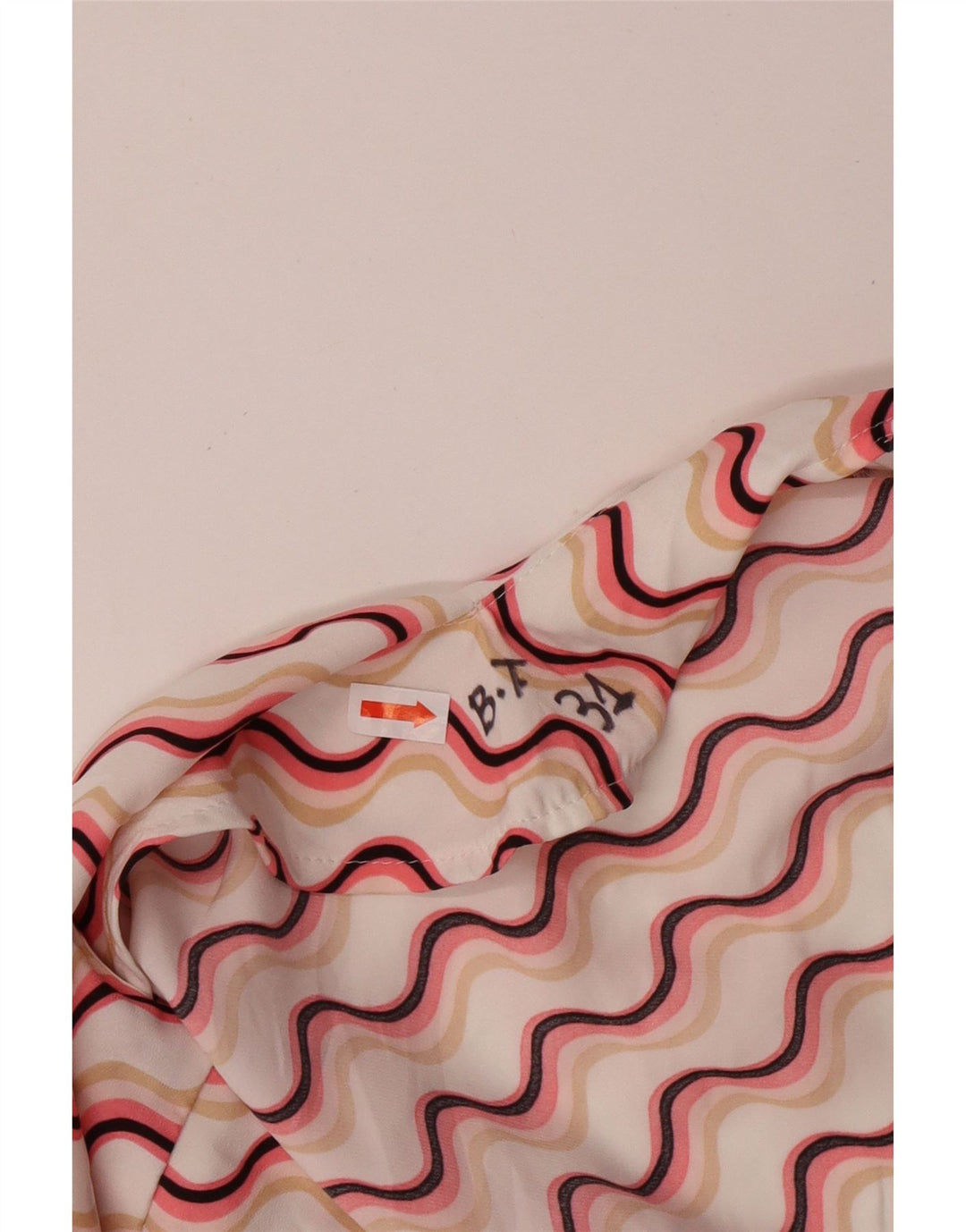 MARKS & SPENCER Camicetta senza maniche da donna UK 24 4XL Rosa Chevron