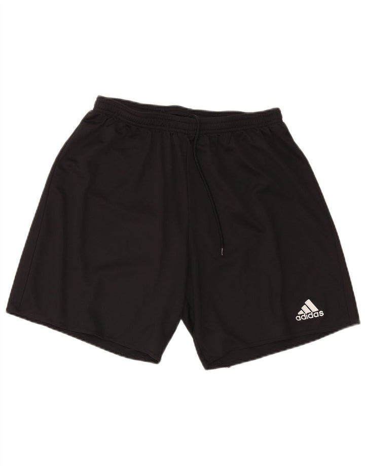 Pantaloncini sportivi Adidas Climalite da uomo grandi in poliestere nero