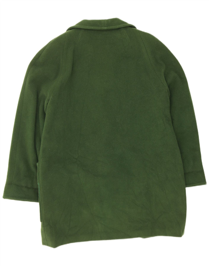 Cappotto vintage da donna UK 14 verde medio