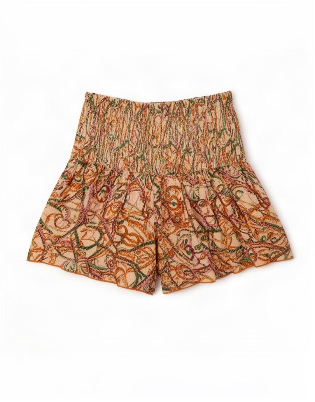 Pantaloncini casual da donna Zara medi W28 viscosa Paisley multicolore