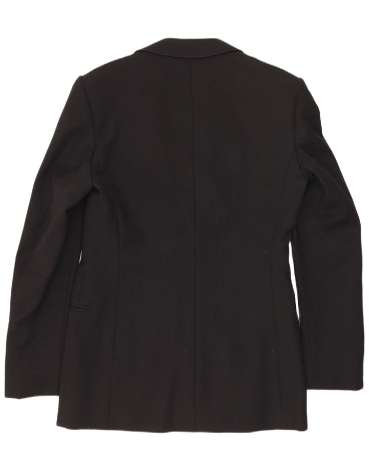 Giacca blazer vintage da uomo a 1 bottone UK 36 piccola classica nera