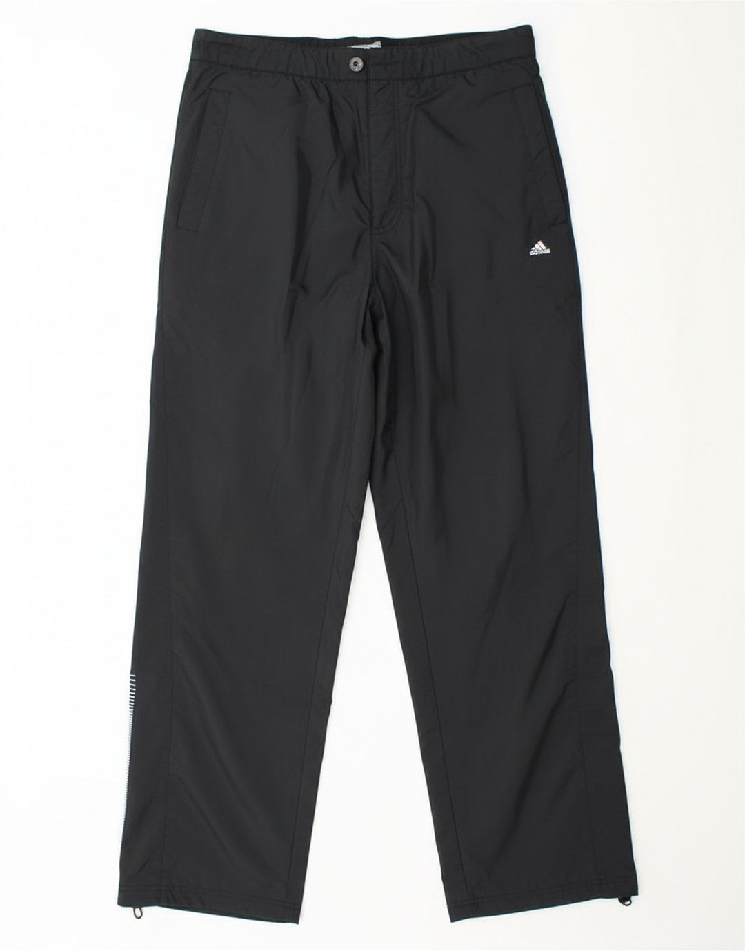 Pantaloni chino dritti da uomo Adidas medio poliestere nero