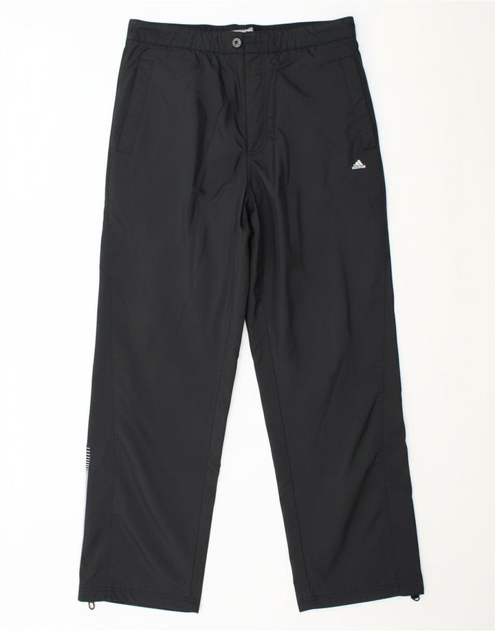 Pantaloni chino dritti da uomo Adidas medio poliestere nero