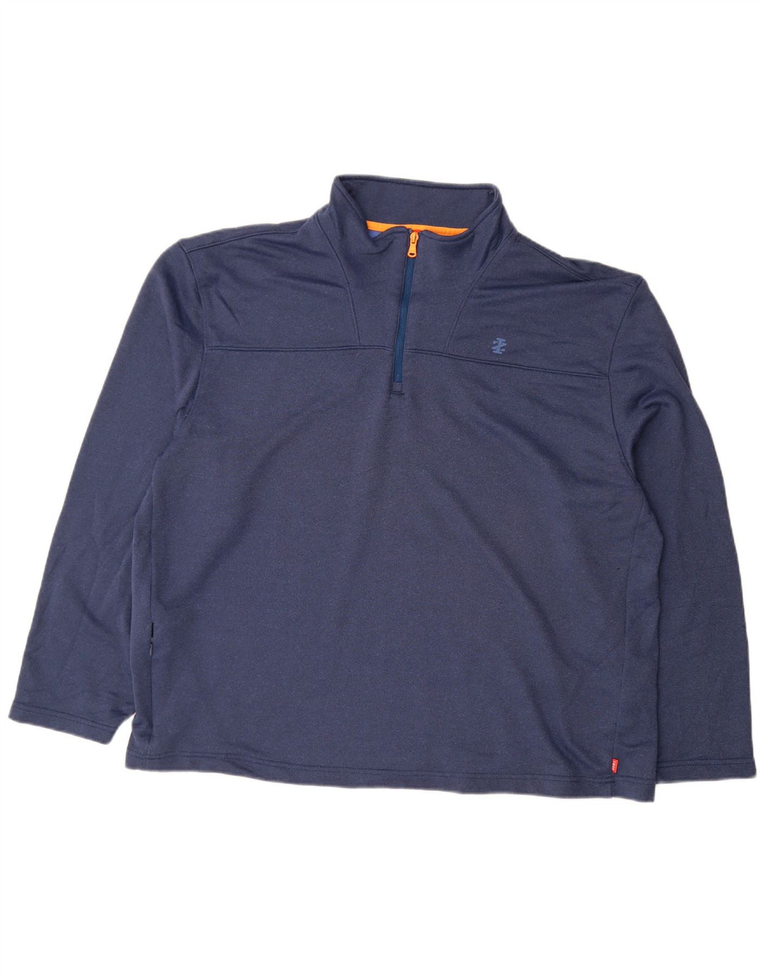 Felpa da uomo con collo con zip Izod, 2XL, poliestere blu navy