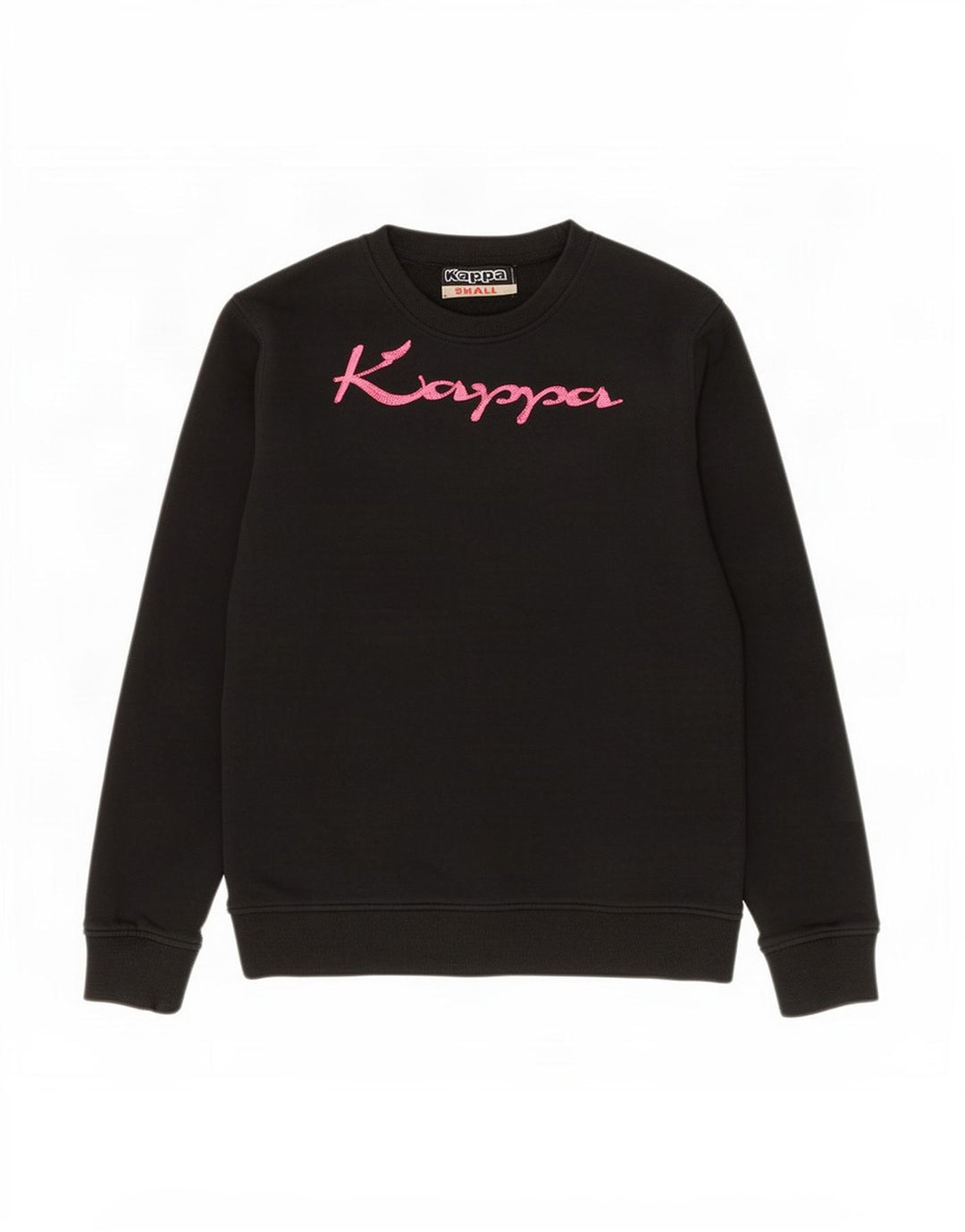 Felpa grafica da uomo Kappa Maglione piccolo cotone nero