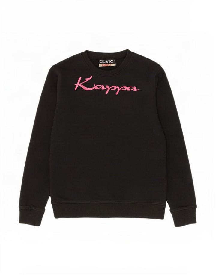 Felpa grafica da uomo Kappa Maglione piccolo cotone nero