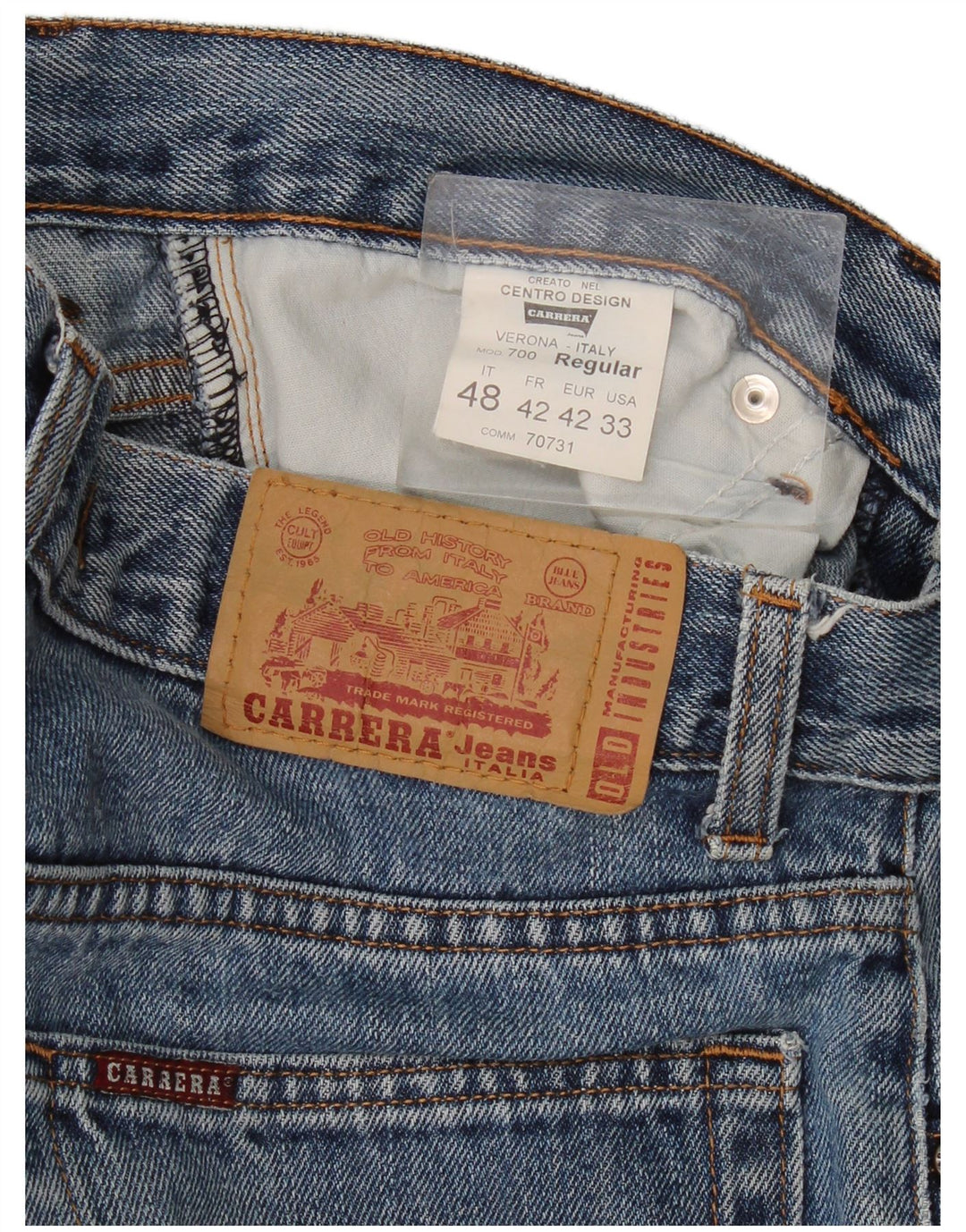 Jeans dritti da uomo Carrera 700 W33 L29 cotone blu
