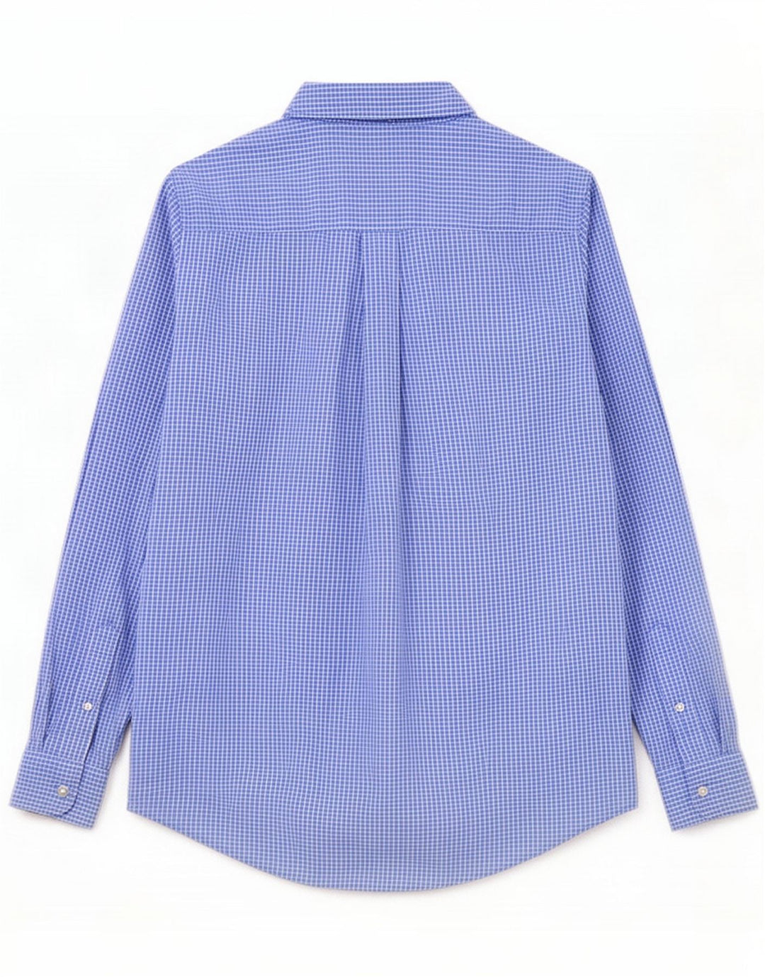 Chaps Camicia da uomo su misura piccola in cotone a quadretti blu
