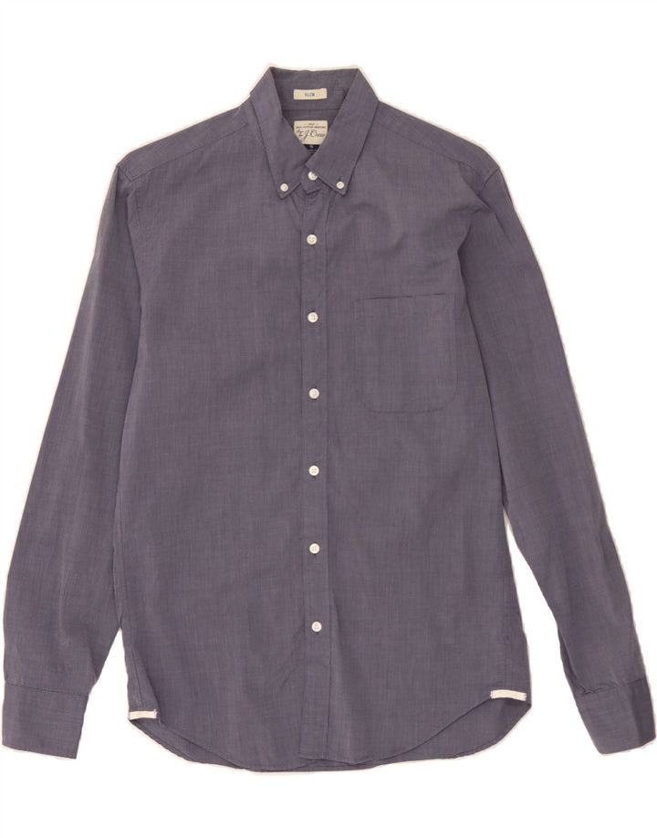 J. CREW Mens Slim Shirt Small Navy Blue Cotton Vintage J. Crew and Second-Hand J. Crew from Messina Hembry 