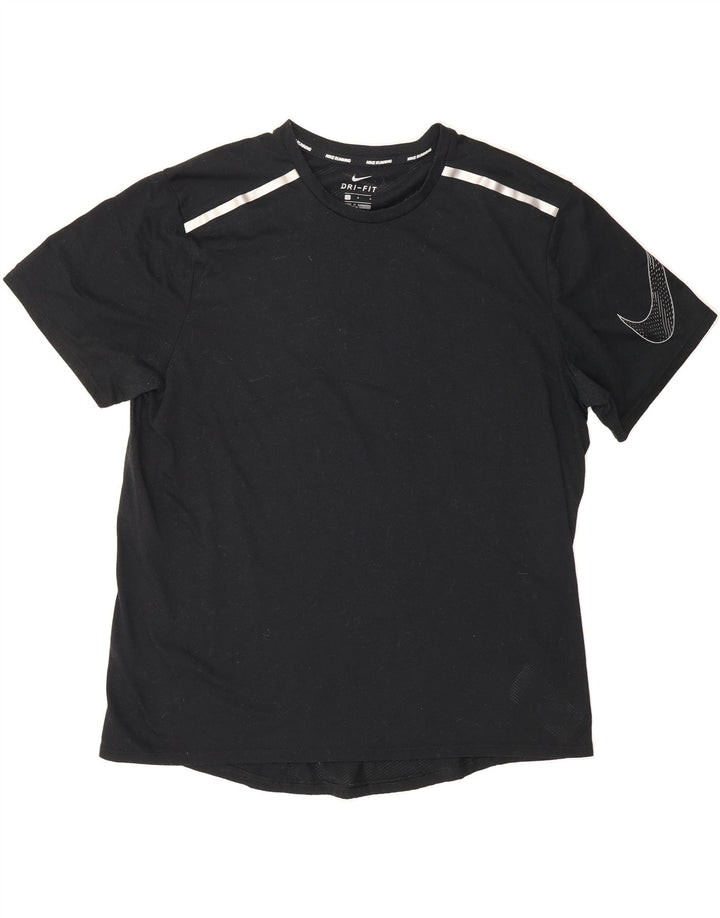 NIKE Mens Dri Fit T-Shirt Top Large Black Polyester Vintage Nike and Second-Hand Nike from Messina Hembry 