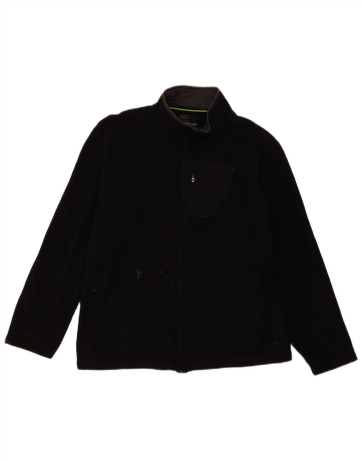 Giacca in pile da uomo Marks & Spencer UK 40 grande poliestere nero