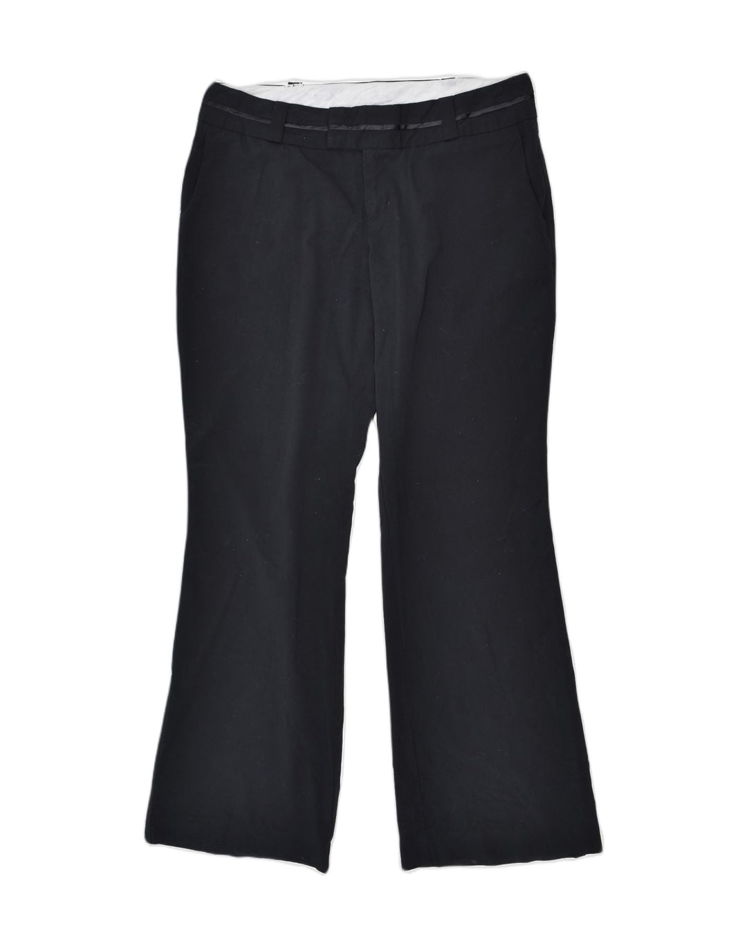MOSSIMO Womens Stretch Wide Leg Suit Trousers UK 12 W36 L31 Black | Vintage Mossimo | Thrift | Second-Hand Mossimo | Used Clothing | Messina Hembry 