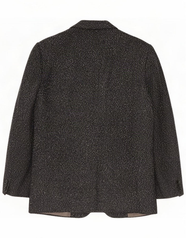 Giacca blazer vintage da uomo a 2 bottoni UK 40 grande spina di pesce grigia