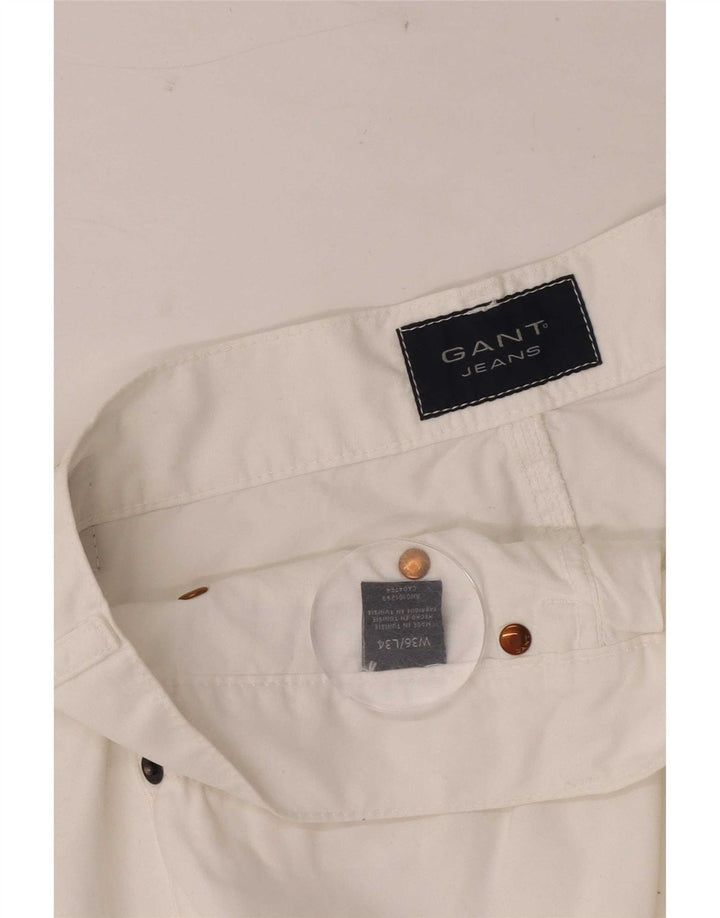 Jeans larghi da uomo Gant W36 L28 cotone bianco