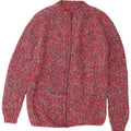 Maglione cardigan da donna VINTAGE UK 14 medio rosso screziato