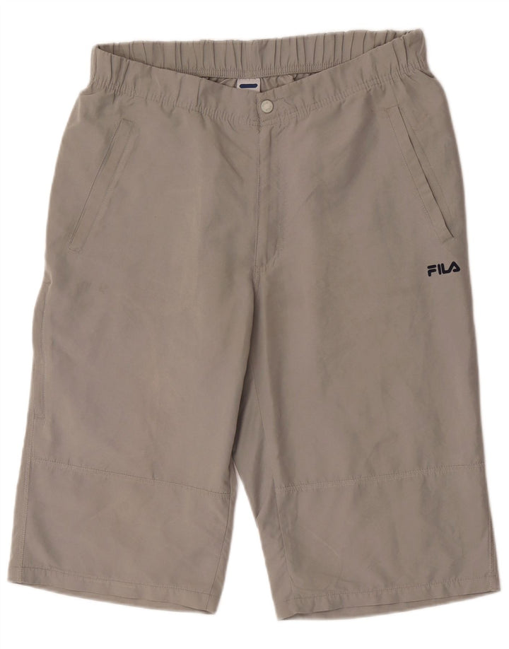 Bermuda da uomo Fila Large W34 poliestere grigio
