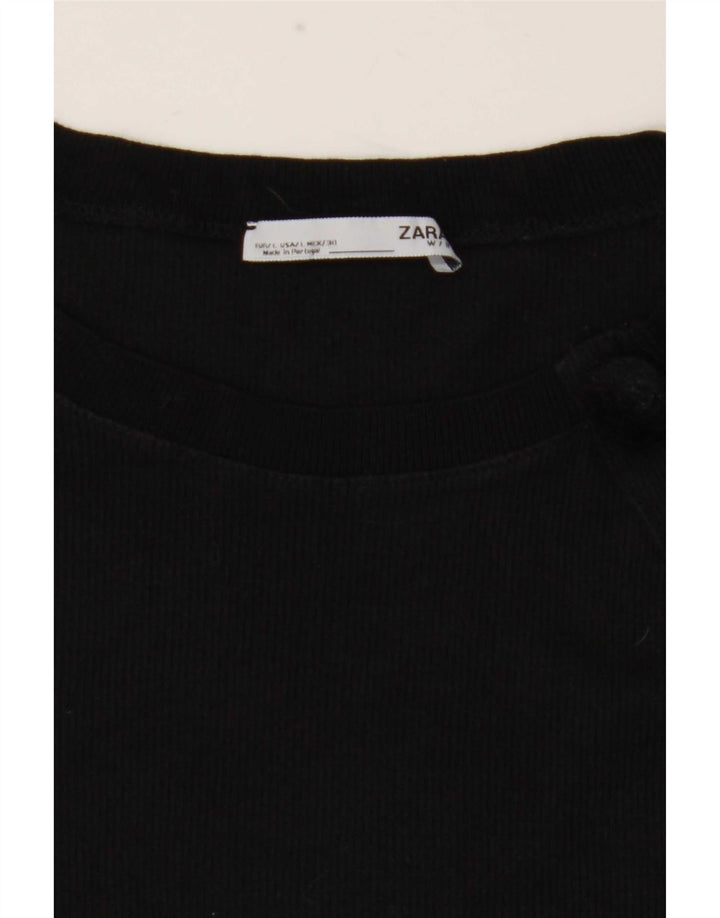 T-shirt grafica da donna Zara Top UK 14 grande nera