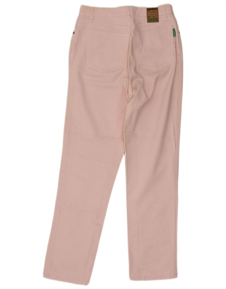 Jeans affusolati da donna Benetton W32 L29 cotone rosa