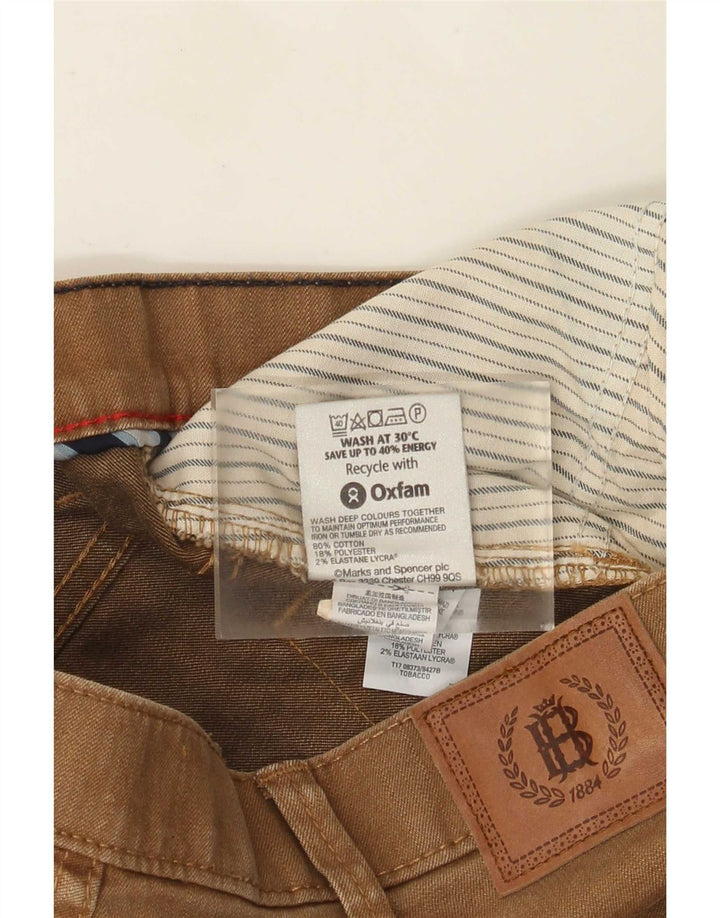 Jeans dritti da uomo Marks & Spencer W38 L33 cotone marrone