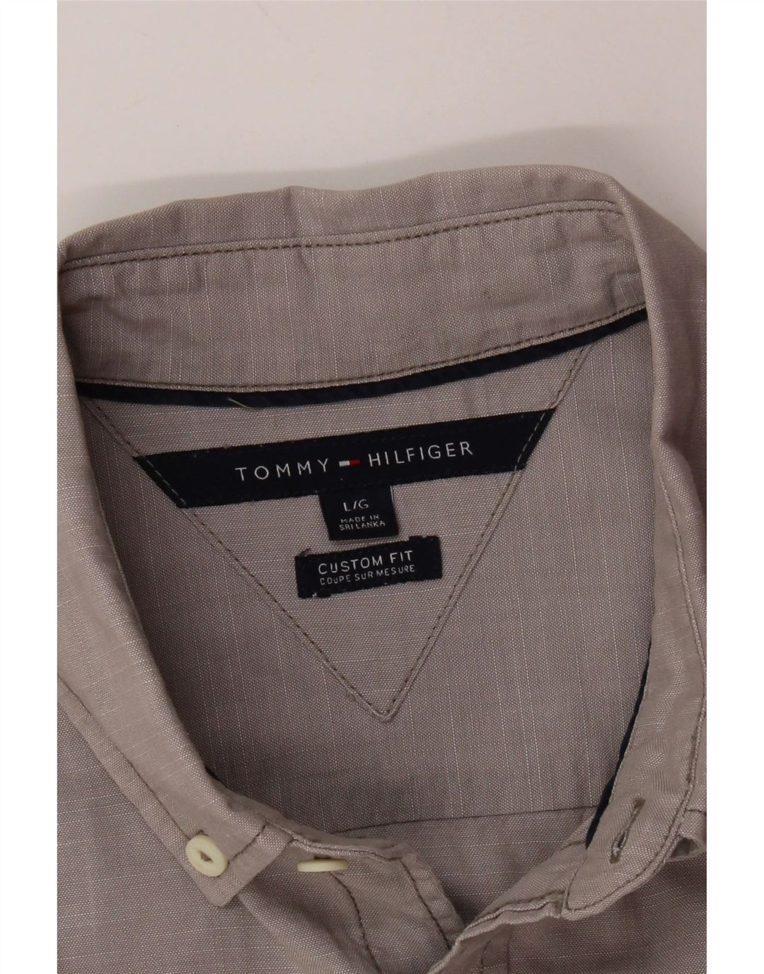 TOMMY HILFIGER Camicia da uomo a maniche corte vestibilità personalizzata grande grigia