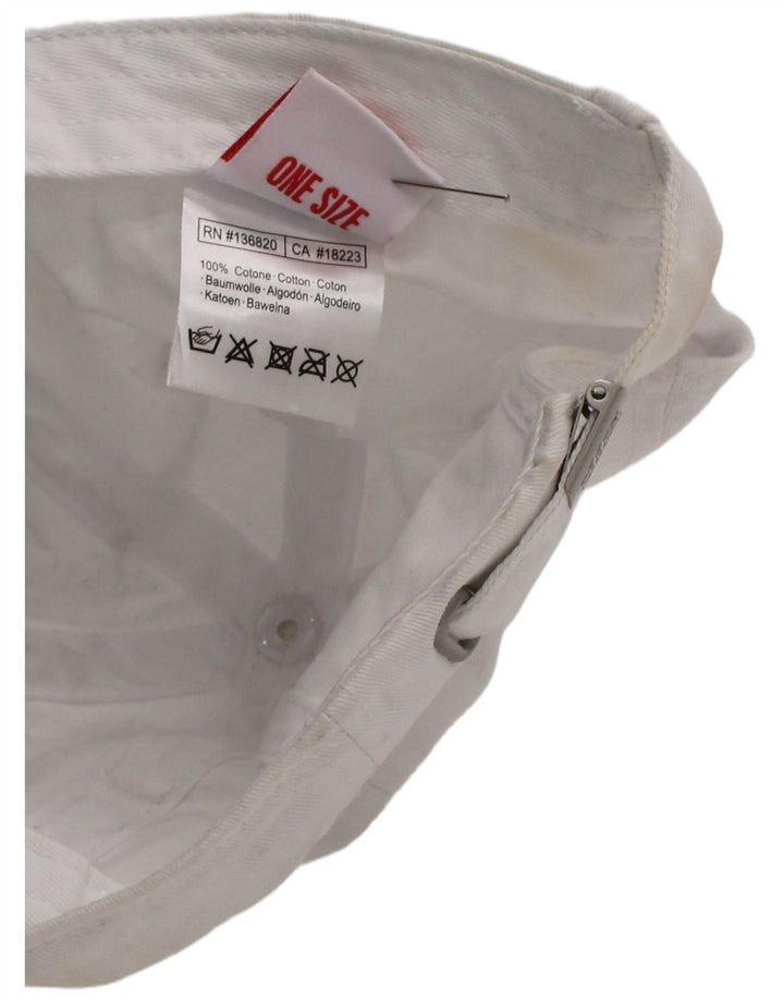 Berretto da baseball grafico da uomo Kappa, taglia unica, in cotone bianco