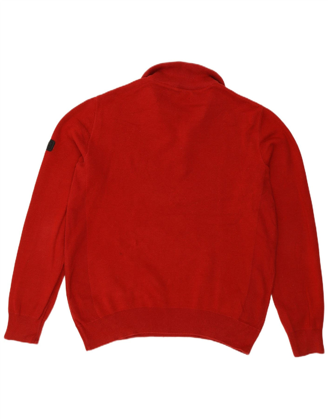 Barbour Uomo Maglione con zip Collo Maglione grande in cotone bordeaux