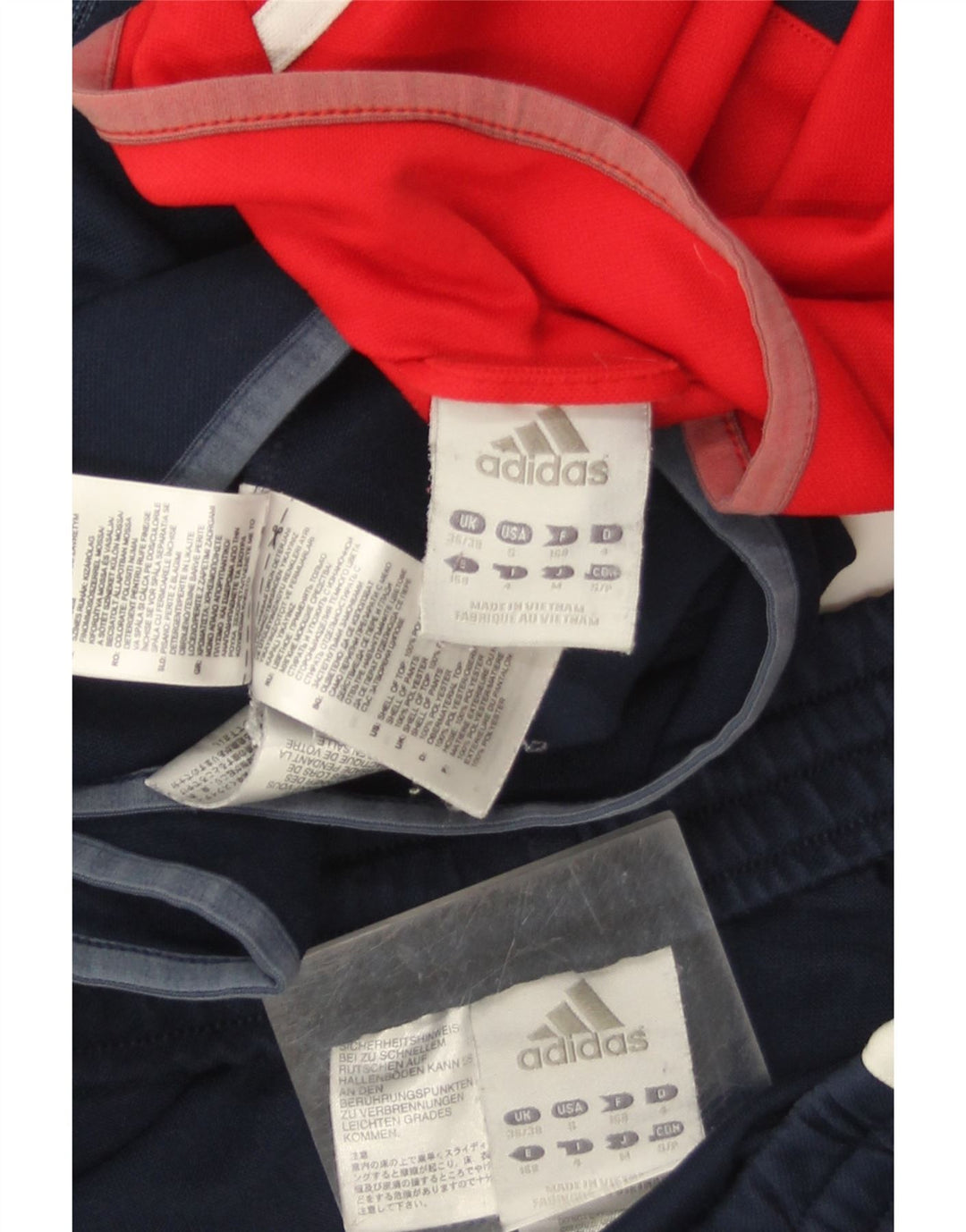 Tuta intera da uomo Adidas UK 36/38 Small Blu Navy Colourblock Poliestere