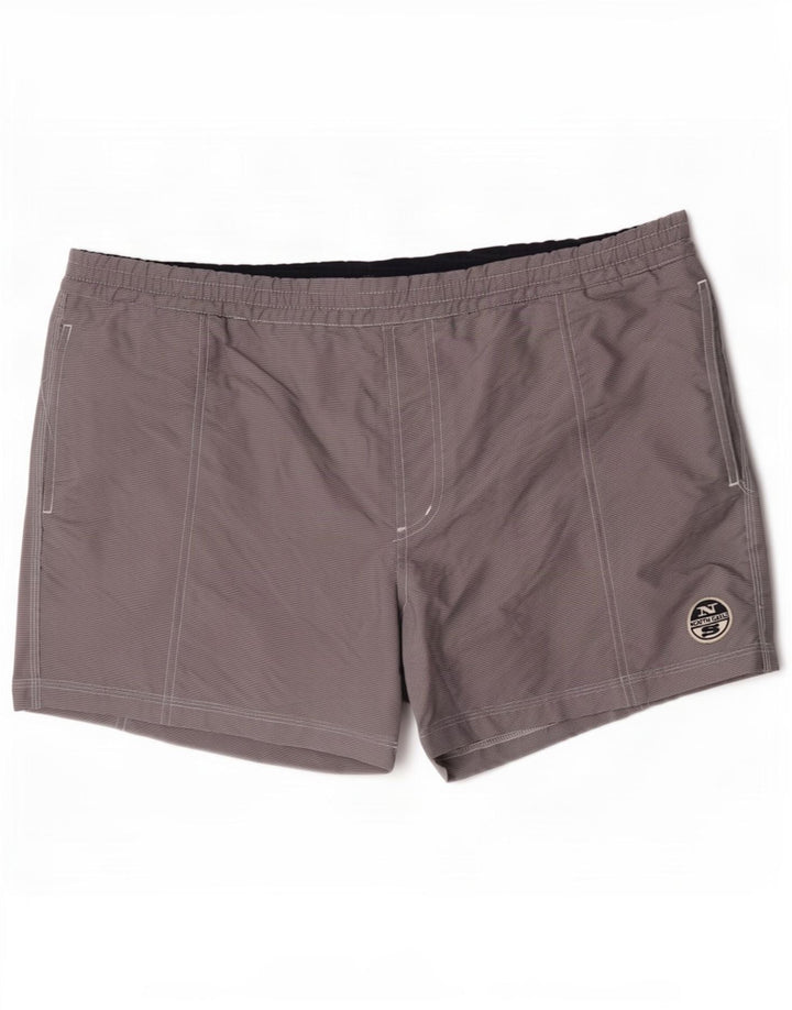 Pantaloncini da bagno da uomo North Sails grandi in poliestere grigio