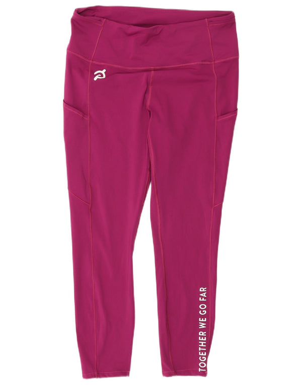 Leggings grafici da donna Lululemon UK 10 piccoli nylon rosa