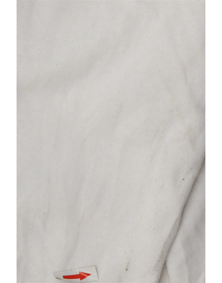 Felpa con cappuccio grafica Jordan da uomo in cotone bianco medio