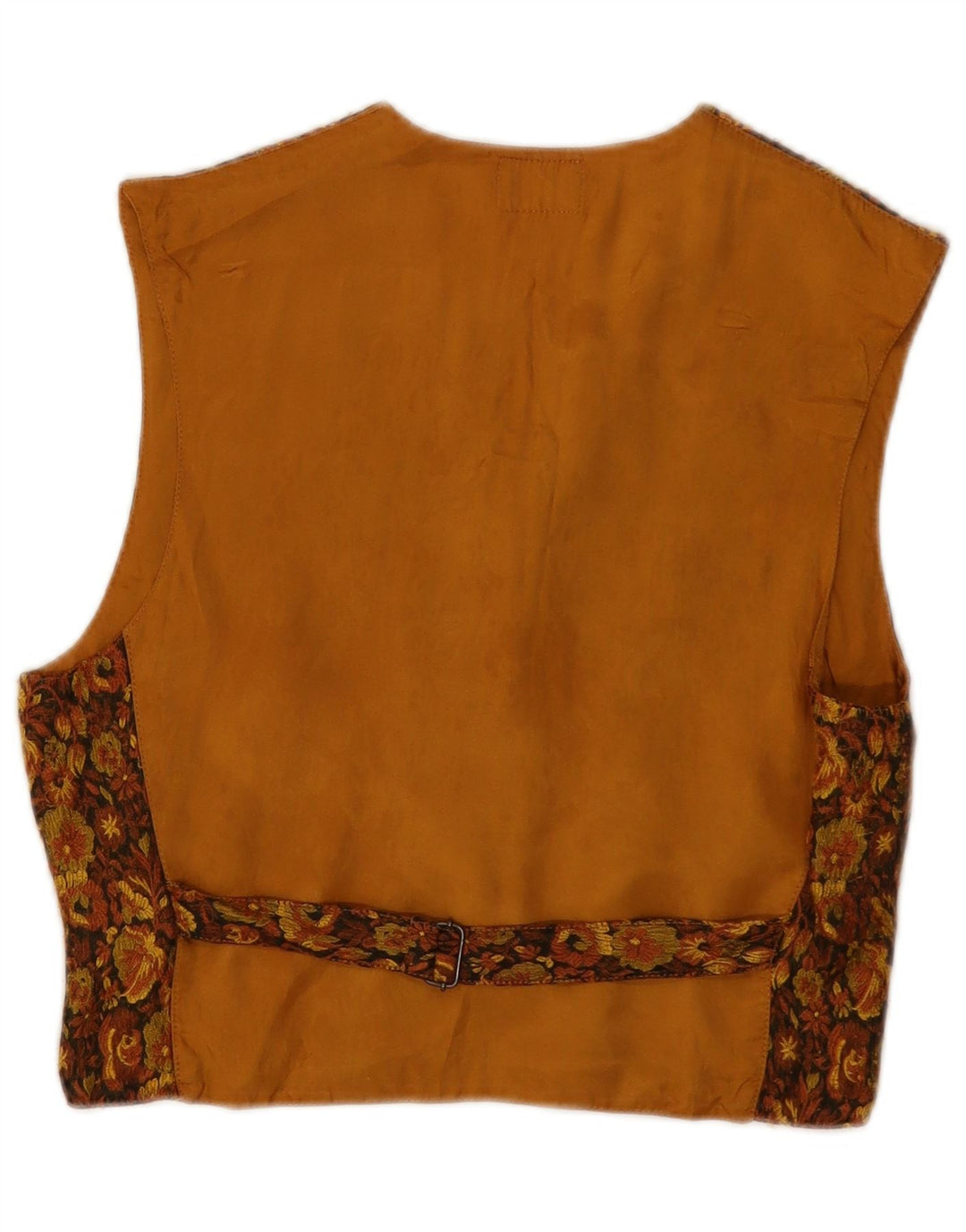 Gilet Vintage da Donna IT 40 Piccolo Marrone Floreale
