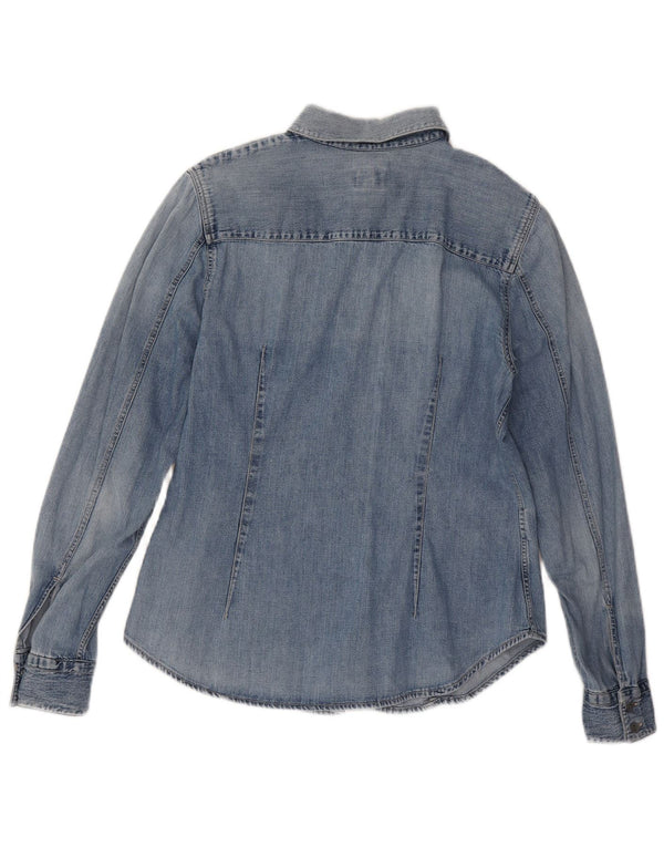 Camicia di jeans da donna Calvin Klein Jeans UK 14 grande cotone blu