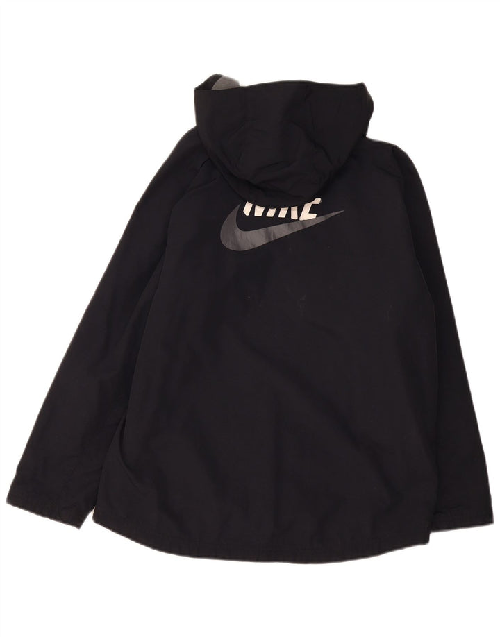 Giacca a vento con cappuccio Nike da ragazzo 12-13 anni Large in nylon nero