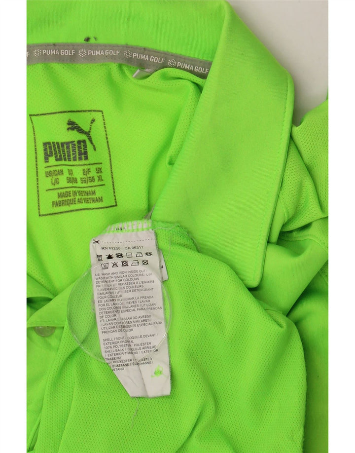 Polo PUMA da uomo XL verde poliestere