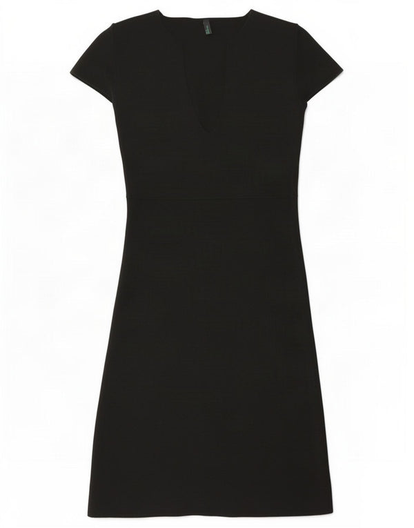 Abito maglione a maniche corte da donna Benetton UK 8 Small Nero