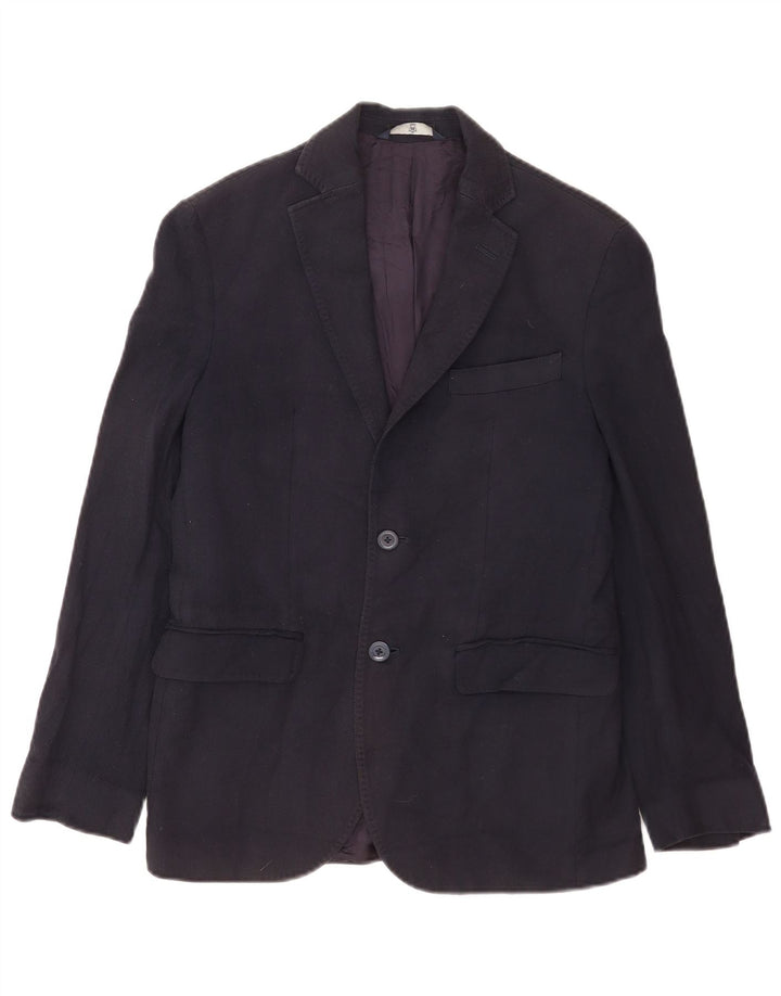 Giacca blazer da uomo a 2 bottoni Massimo Dutti EU 46 piccola in cotone blu navy