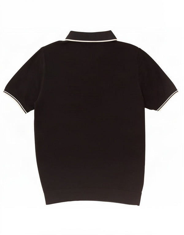 Polo da uomo Fred Perry grande in cotone nero