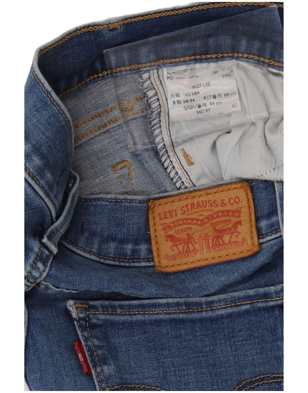 Levi's Jeans 710 super skinny da donna W27 L32 Blu