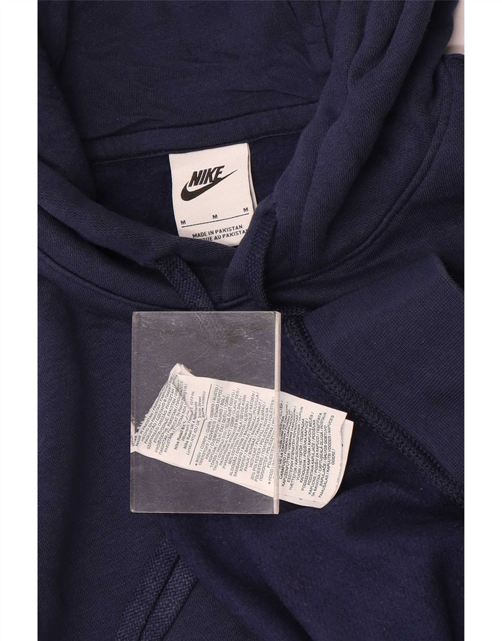 Felpa con cappuccio da uomo Nike, cotone medio blu navy