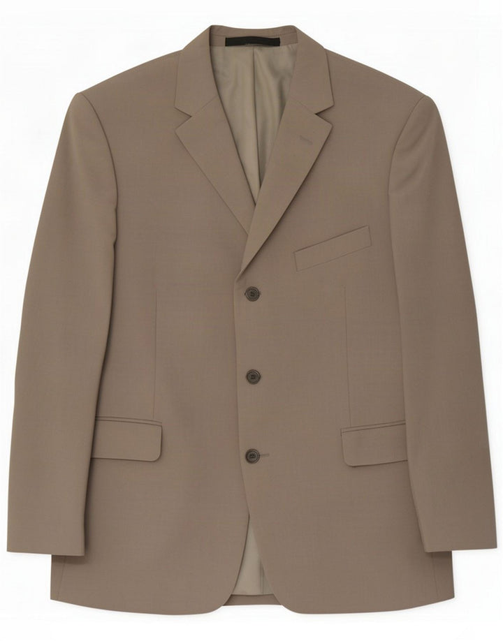 Marks & Spencer Giacca blazer a 3 bottoni da uomo UK 44 XL Poliestere beige