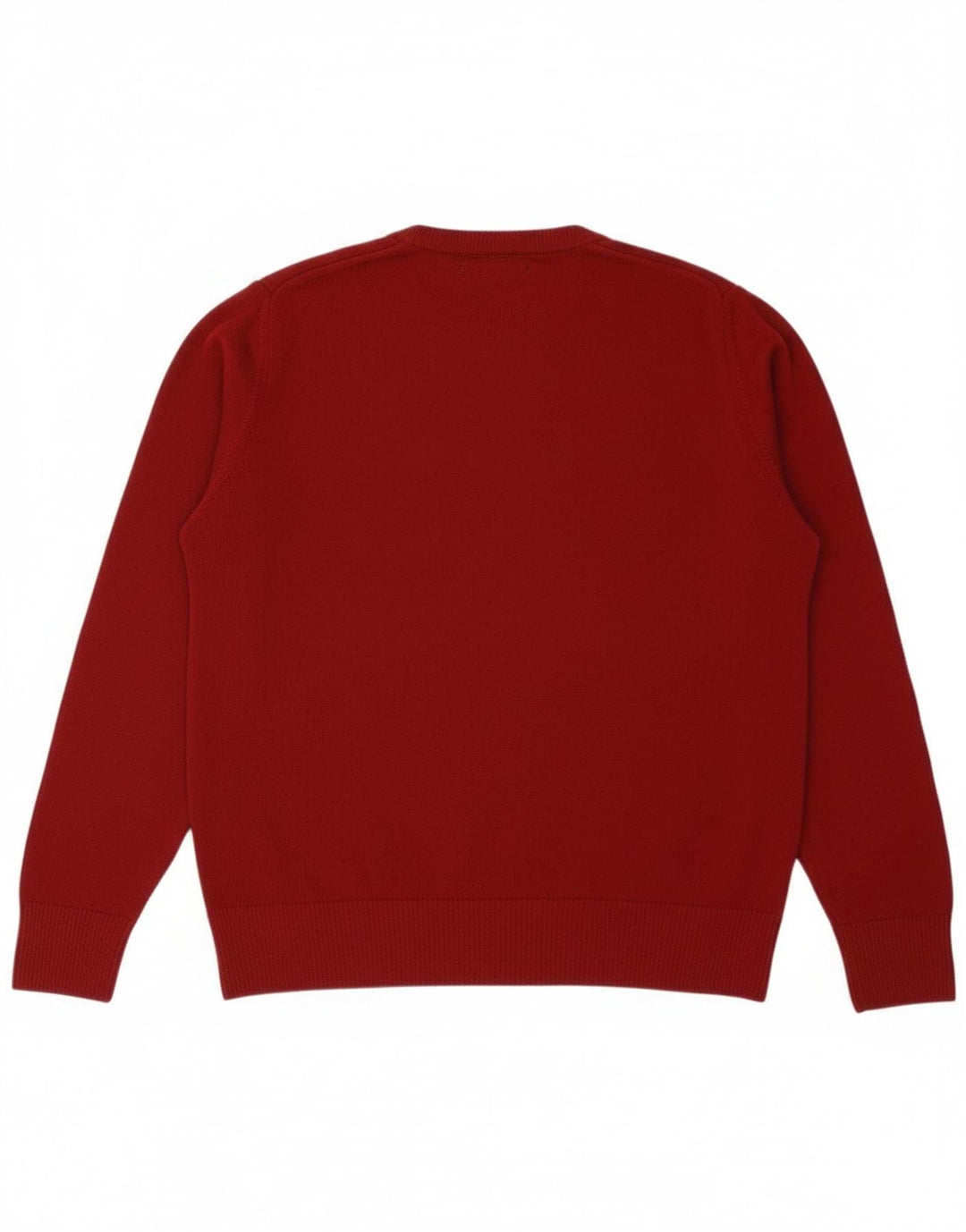 Maglione girocollo da uomo Zara in lana bordeaux medio