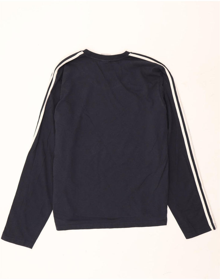 Top Adidas da uomo a maniche lunghe XL in cotone blu navy