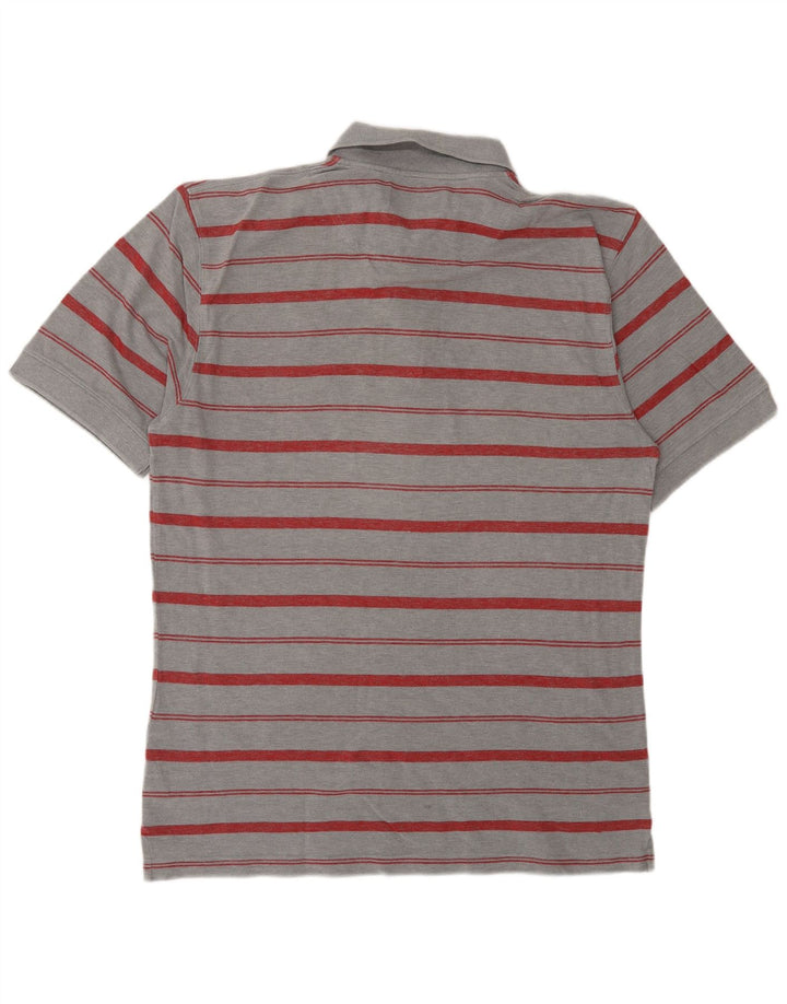 Polo da uomo TIMBERLAND in cotone a righe grigio medio