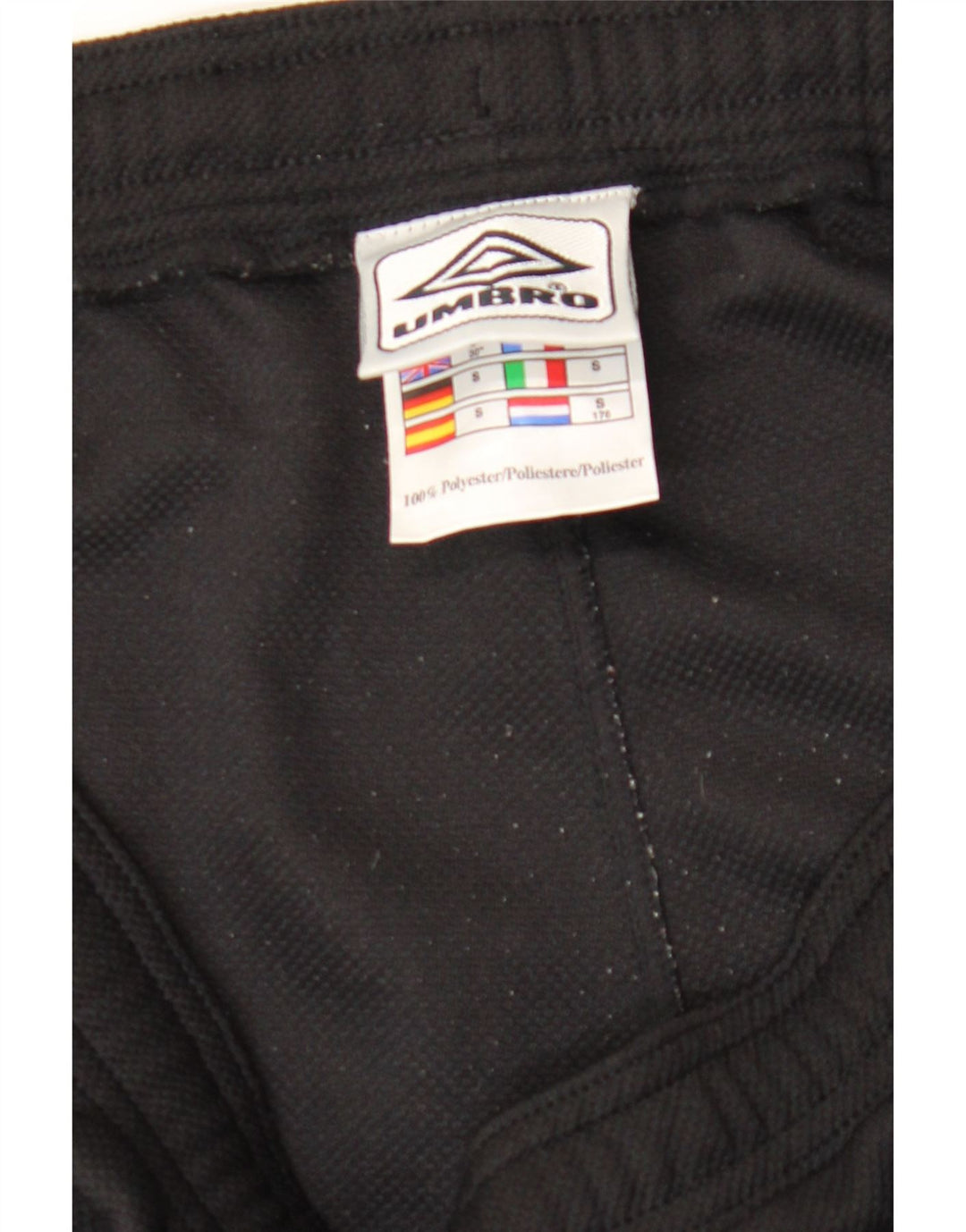 Pantaloni da tuta con grafica Umbro da uomo piccoli in poliestere nero