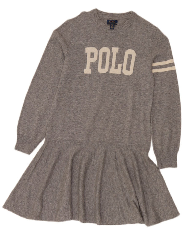 Polo Ralph Lauren Abito in maglia grafica per ragazze 15-16 anni XL Grigio