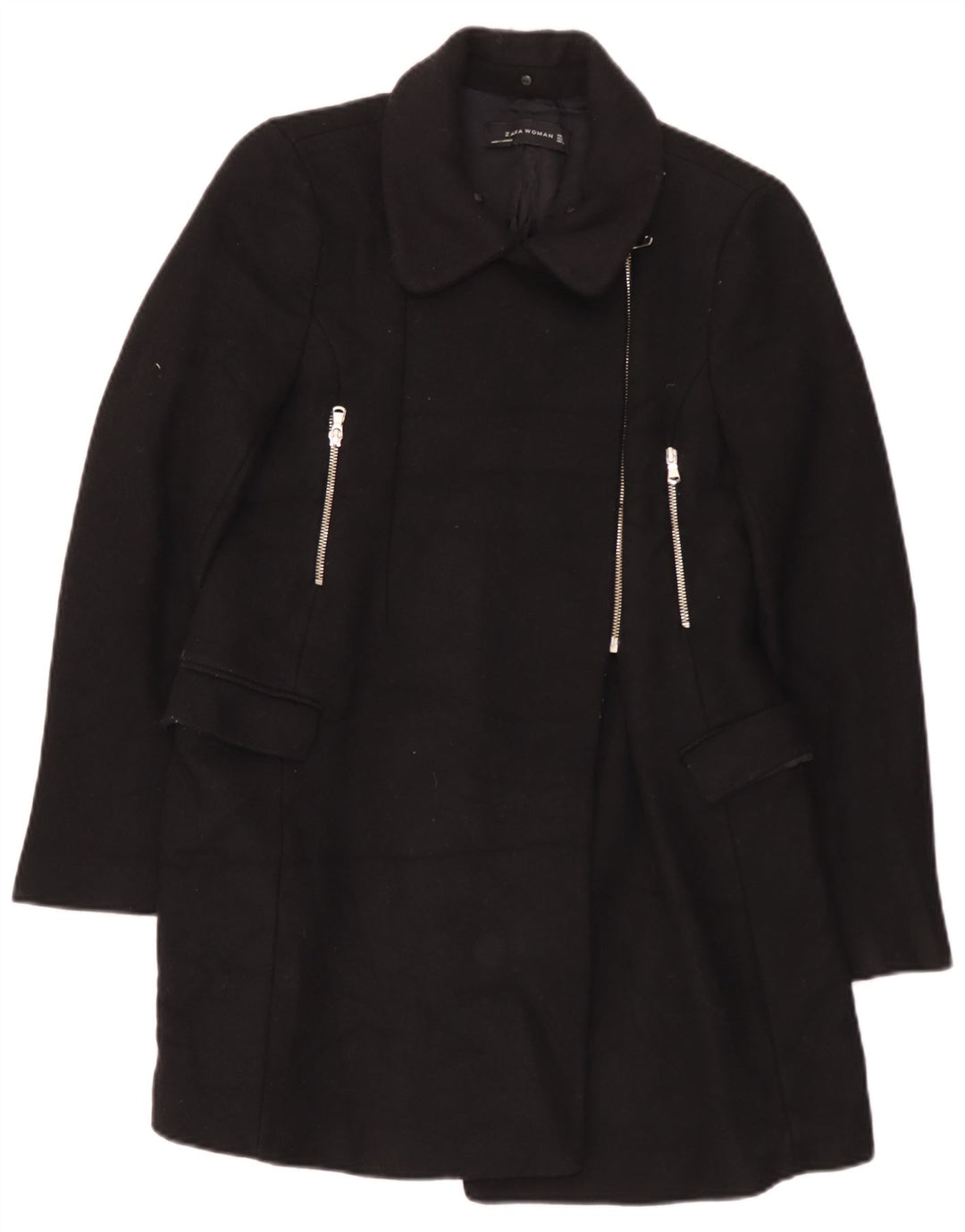 Cappotto Zara da donna UK 14 grande nero