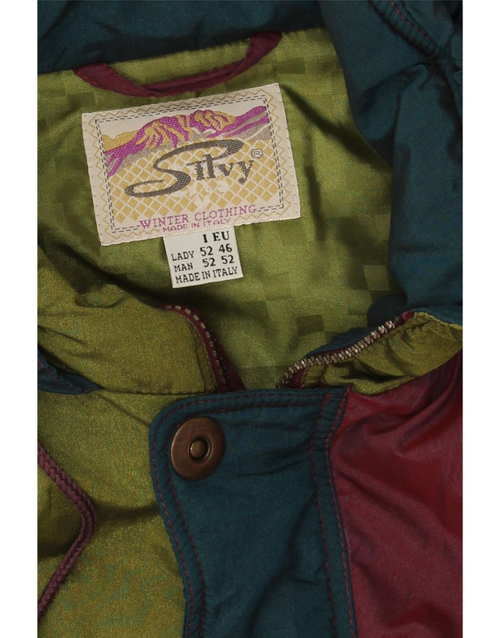Giacca da sci da uomo con cappuccio Silvy IT 52 XL Blu poliestere color block