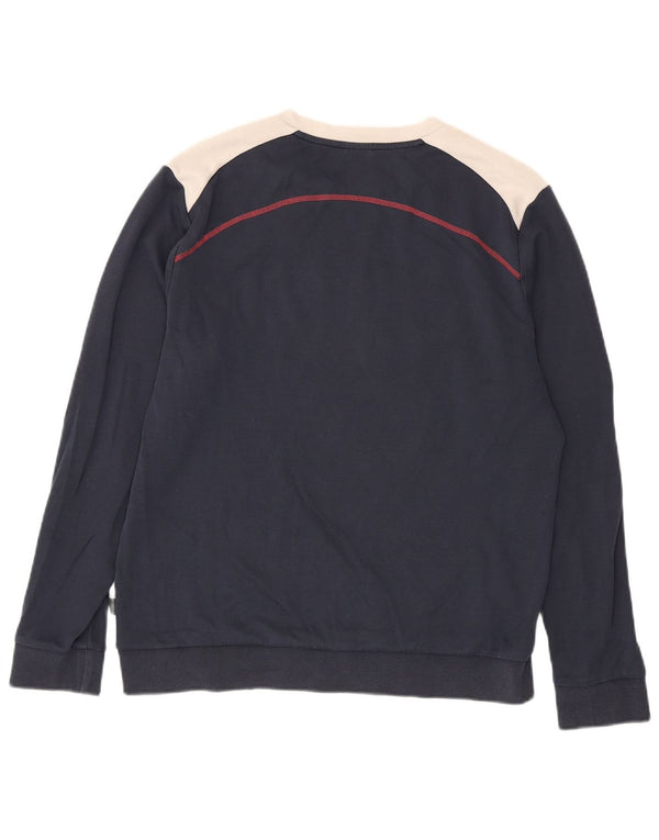 Hugo Boss Felpa con grafica da donna Maglione UK 18 XL Blu navy Colourblock
